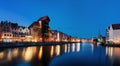 Old town in Gdansk at night. Royalty Free Stock Photo