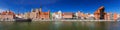 Old town of Gdansk panorama at Motlawa river Royalty Free Stock Photo