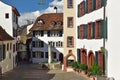 Gems-Brunnen fountain on the Gemsberg street in the historic center of Basel, Switzerland Royalty Free Stock Photo