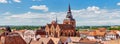 Old town of GÃÂ¼strow with St. Mary`s parish church Germany