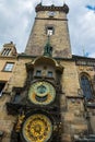 The Old Town Hall Astronomical Clock in Prague in the Czech Republic Royalty Free Stock Photo