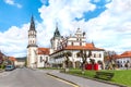 Old Town hall and Basilica of St. James in background on Master PaulÃ¢â¬â¢s Square in Levoca - UNESCO SLOVAKIA Royalty Free Stock Photo