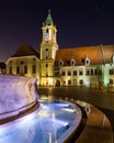Old Town Hall in Bratislava, Slovakia at night Royalty Free Stock Photo