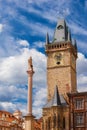 Old Town Hall clock tower in Prague Royalty Free Stock Photo