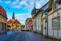 Old town hall in Finnish town Rauma Royalty Free Stock Photo