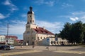 Old town hall on main square in Nesvizh, Minsk region, Belarus