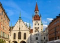 Old Town Hall on Marienplatz square in Munich, Bavaria, Germany Royalty Free Stock Photo