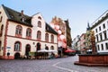 Old Town Hall and Market Well on Schlossplatz square in Wiesbaden, Hesse, Germany Royalty Free Stock Photo