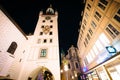 Old Town Hall at night, in Munich, Germany. Royalty Free Stock Photo