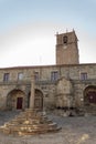 The old Town hall square in historic portuguese village of Castelo Novo in Fundao Royalty Free Stock Photo