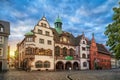 Old Town Hall on sunrise in Freiburg Royalty Free Stock Photo