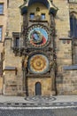 The Old Town Hall Tower with the Horologe, the medieval astronomic clock, Prague, Czech Republic