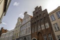 Old town in the hanseatic city of LÃ¼beck with historic buildings