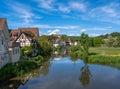 Old town of Harburg at the river WÃÂ¶rnitz Royalty Free Stock Photo