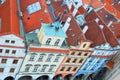 Old town historic houses rooftops