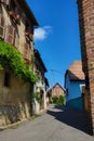 The old town of Husseren les chateaux Royalty Free Stock Photo