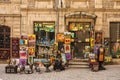 Old town `Icheri Sheher`, Baku, Azerbaijan -March 12, 2017. Souvenir shop in the center of the old town of Icheri Sheher, which s Royalty Free Stock Photo