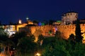 Old town Kaleici in Antalya, Turkey at night Royalty Free Stock Photo