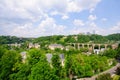 Old town and Kirchberg district in the City of Luxembourg