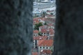 Old Town of Kotor with Cruise Ship Seen from Lookout, Montenegro