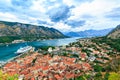 Old town Kotor, Montenegro. Mountain landscape Royalty Free Stock Photo