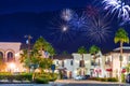 Old Town La Quinta Fireworks Royalty Free Stock Photo