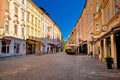 Old town of Ljubljana colorful street and architecture Royalty Free Stock Photo