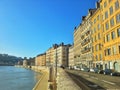 Old town of Lyon city, France