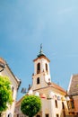 Old town main square and Blagovestenska Church in Szentendre, Hungary Royalty Free Stock Photo