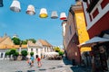 Old town main square street in Szentendre, Hungary Royalty Free Stock Photo