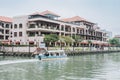 The old town of Malacca and the Malacca river. UNESCO World Heritage Site in Malaysia Royalty Free Stock Photo