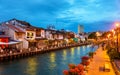 The old town of Malacca, a UNESCO World Heritage Site in Malaysia Royalty Free Stock Photo