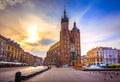 Old town market square of Krakow.