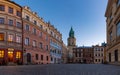 Old Town Market Square and Trynitarska Tower at Sunset Royalty Free Stock Photo