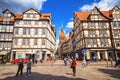 Old town and Marktkirche church in Hannover Royalty Free Stock Photo