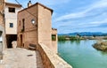 Old town of Miravet and Ebro river. Spain Royalty Free Stock Photo