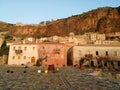The old town of Monemvasia, Greece, at dawn
