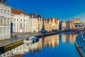 Old Town in the morning, blue hour, Ghent, Belgium