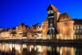 Old town on Motlawa in Gdansk Royalty Free Stock Photo