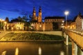 Old town of Opole across Oder River Royalty Free Stock Photo