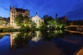 Old town of Opole across Oder River Royalty Free Stock Photo