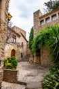 Old town of Pals in Girona, Catalonia, Spain. Royalty Free Stock Photo