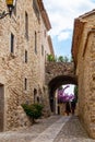 Old town of Pals in Girona, Catalonia, Spain. Royalty Free Stock Photo