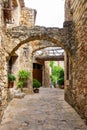 Old town of Pals in Girona, Catalonia, Spain. Royalty Free Stock Photo