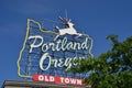 Old Town, Portland, Oregon Sign Royalty Free Stock Photo