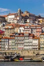 Old town Porto with river and boat, Portugal Royalty Free Stock Photo