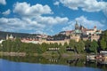 Old town and Prague Castle Vltava riverside cityscape