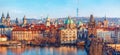 Old town Prague Czech Republic over river Royalty Free Stock Photo