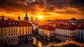 Old Town Prague in the sunset hours, Czech Republic