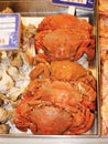 Crabs for sale on the Fish market in Marbella on the Costa del Sol Spain